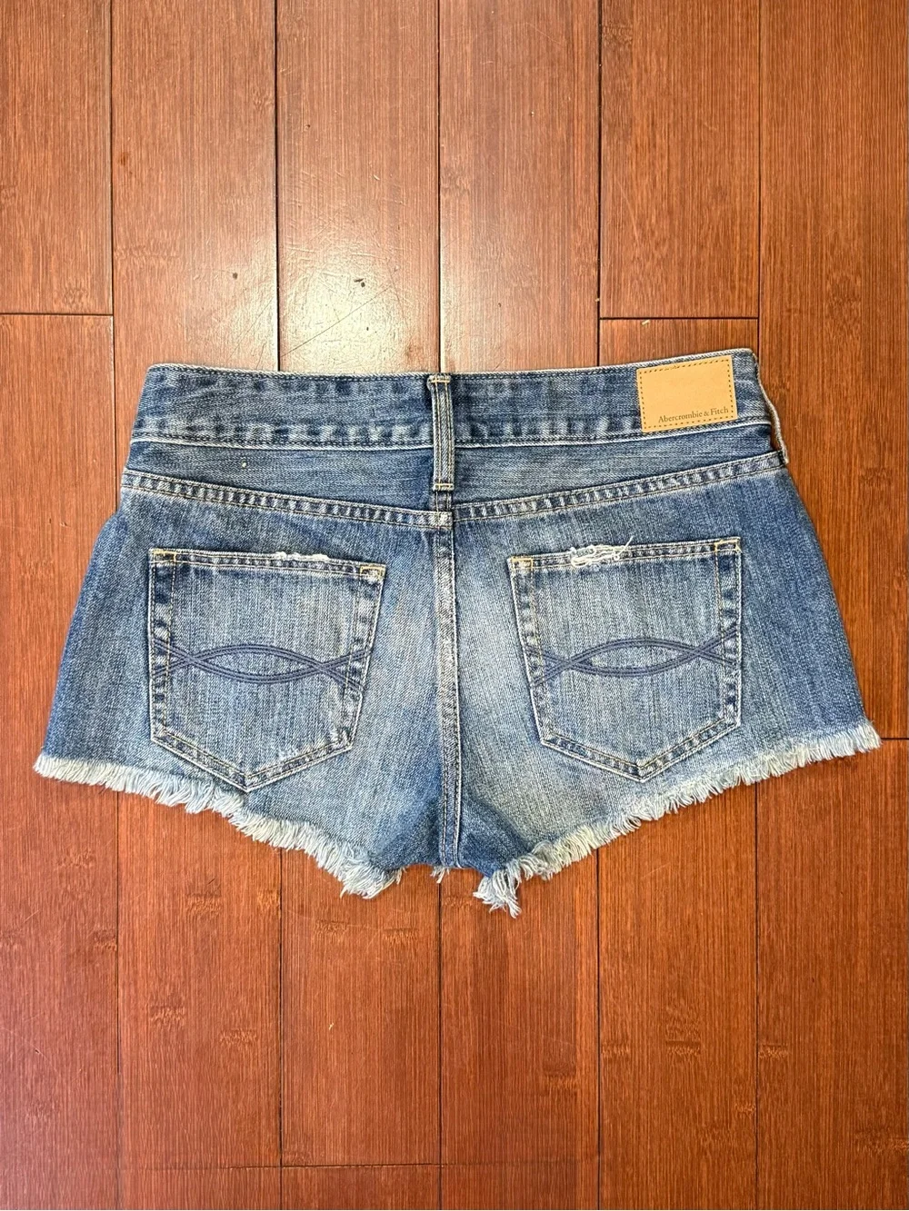 Abercrombie & Fitch Distressed Low Rise Denim Shorts - Size 2